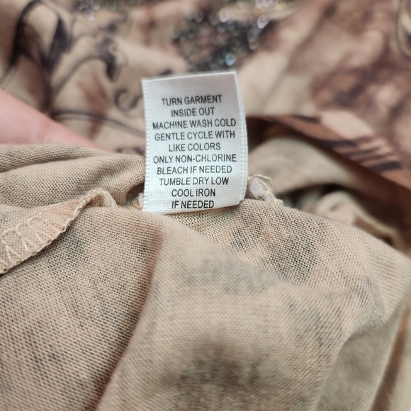 CJ BANKS Womens Rustic Lace Long Sleeve with Rhinestones Size 1X - Picture 8 of 13